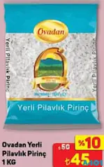 OVADAN YERLİ PİLAVLIK PİRİNÇ 1 KG OVADAN YERLİ PİLAVLIK PİRİNÇ 1 KG